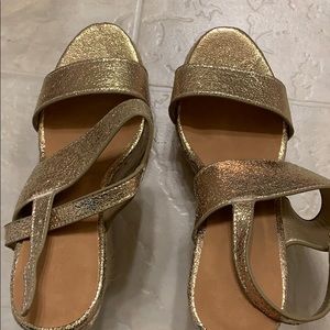 Gold shoes! Never being worn. Size 9
